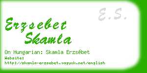 erzsebet skamla business card