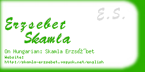 erzsebet skamla business card